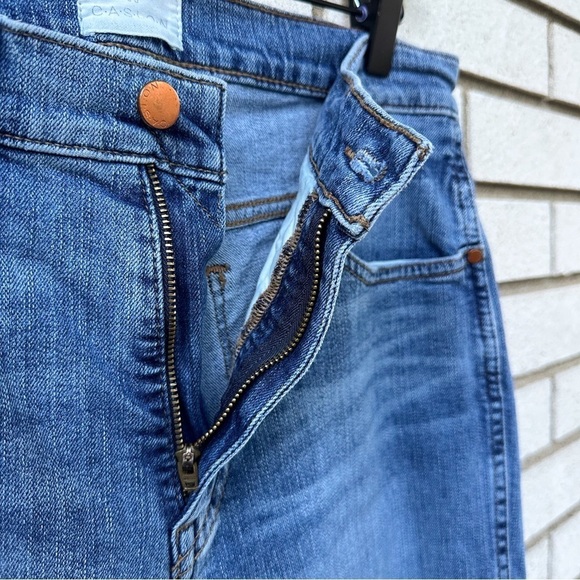 Caslon Straight Leg Medium Wash Raw Hem Jeans - Picture 6 of 13
